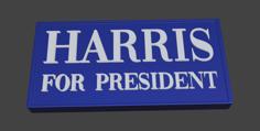 Kamala Harris 2024 Campaign Poster 3D Printer Model