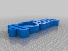 Zoey Valentine’s Day I_Love_Zoey Keychain Hanger 3D Printer Model