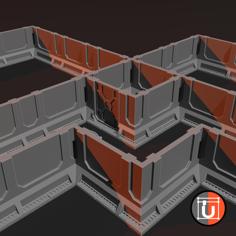 Modular Space Ship Terrain 3D Printer Model