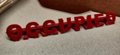 Occupied/ Available Name Plate For Cubicle Wall 3D Printer Model