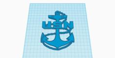 USN Chief Anchor 3D Printer Model