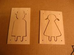 Laser Cut Female / Male Signs