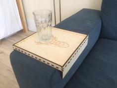 Laser Cut Tray For Couch Armrest (Sofatablett)