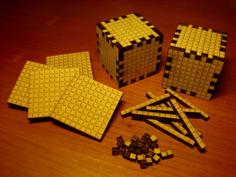 Laser Cut Montessori-like Materials For Teaching The Decimal System