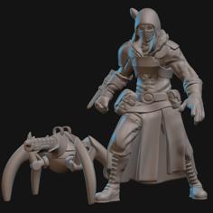 Artillerist Artificer With Eldritch Cannon Miniature 3D Printer Model