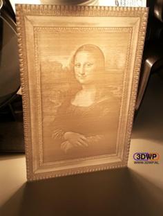 Mona Lisa Lithophane 3D Printer Model