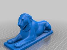 Laying Lion 3D Printer Model