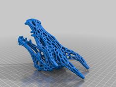 Voronoi Dragon Skull 3D Printer Model