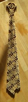 Lasercut Tie With Spiral Pattern (does Not Bend)