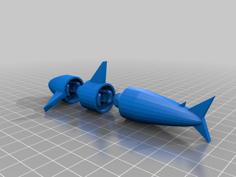 Push Together Movable Shark 3D Printer Model