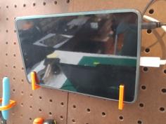 Pegboard Tablet Mount 3D Printer Model