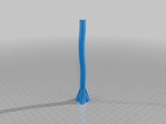 Spiral Koch Square Curve Flowers 3D Printer Model