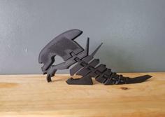 Xenomorph Articulated Aliens 3D Printer Model