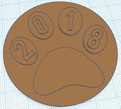 Year Of The Dog Token 3D Printer Model