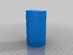 Cryptex – 4Codes-Wheels 3D Printer Model