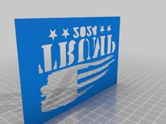 Trump 2024 Stencil 3D Printer Model