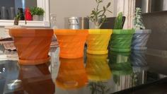 Triangulated Flower Pot Drip Tray 3D Printer Model