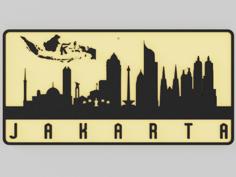 Wall Plate Skyline – Jakarta 3D Printer Model