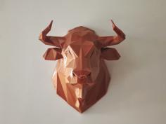 Low Poly Bull Head 3D Printer Model