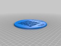 Eminem Coaster – QR-Spotify – Without Me 3D Printer Model