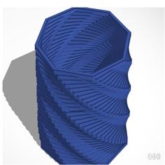 Cool Spiral Vase/planter SCALABLE! 3D Printer Model