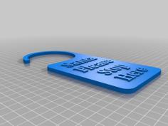 Santa Please Stop Here Door Hanger 3D Printer Model