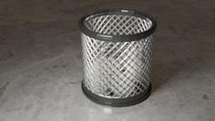 Wireframe Trash Can 3D Printer Model