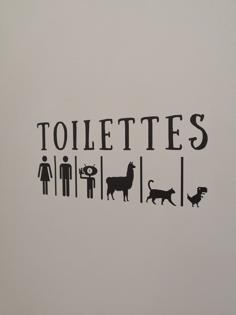 Laser Cut Stickers Toilet Room // Stickers Pour Toilettes