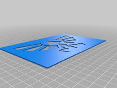 Hyrule Crest Stencil 3D Printer Model