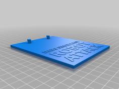 Robot Attack Safety Counter Sign With Tags 3D Printer Model