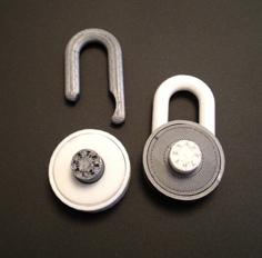 Simple Combination Lock 3D Printer Model