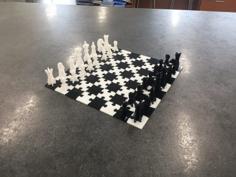 Laser Cut Puzzle Chess/Checker Board