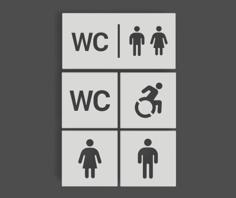 Toilet/Restroom Sign | IconSystem3D 3D Printer Model