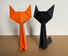 Origami Cat 3D Printer Model