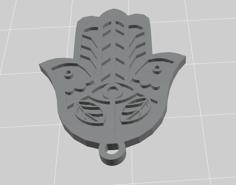 Hamsa Keychain 3D Printer Model