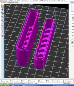 AAA 8pc 1row Battery Holder With Cover 3D Printer Model