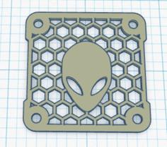 Alienware Logo Fan Cover – 120mm 3D Printer Model