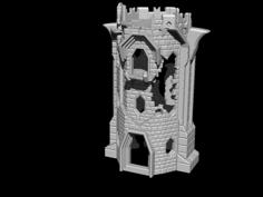 Tabletop Medieval Tower (LOTR, The Hobbit, Ravenhill Inspired) 3D Printer Model