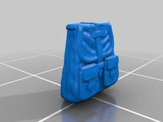 Backpack For 28mm Fantasy Scifi Tabletop Or Wargaming Minis Sculptris OBJ Bits 3D Printer Model