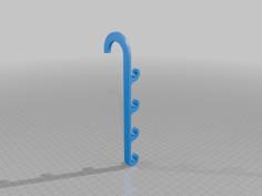 Quad Coathanger Hook For Wardrobe 3D Printer Model