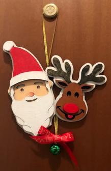 Laser Cut Babbo Natale E Renna