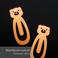 Flat Bear Bookmark 3D Printer Model