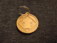 Population One Bureau Gold Keychain 3D Printer Model