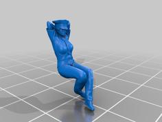 Relaxed Female Security Gard 3D Printer Model