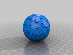 Generated 69 Faces Dice 3D Printer Model