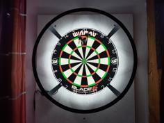 Dart Board LED Ring With Magnetic Feet 3D Printer Model