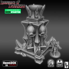 Pillar And Torch ( KICKSTARTER  Promo Model ) 3D Printer Model