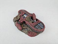 Sci-fi Landspeeder Junked 3D Printer Model