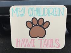 Trailer Hitch -My Children Have Tails 3D Printer Model