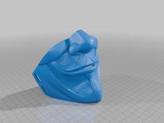 Fawkes Half Mask, No Supports 3D Printer Model